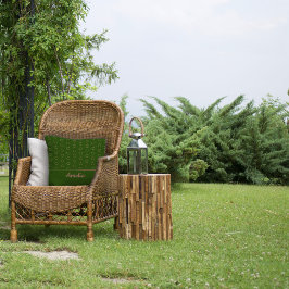 Minimalistisk vattenfärgscirkel grönt dekorativ ku kudde