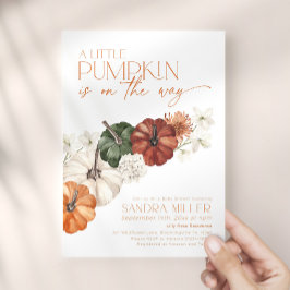 Minimalistisk Vattenfärgspumpa Baby Shower Inbjudningar