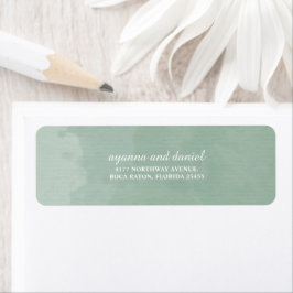 Minimalistisk vattenfärgssetikett returadress etikett