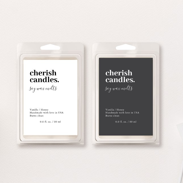 Minimalistisk Vax Melt Pack-etikett Mat Etikett (Skapare uppladdad)