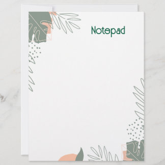 Minimalistisk växt papper anteckningsbok