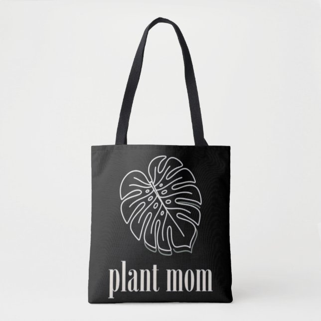 Minimalistisk Växtmamma Monstera-blad Tygkasse (Framsida)