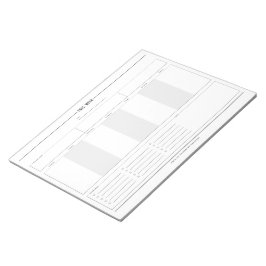 Minimalistisk veckoplanering, 8,5 x 11 tum anteckningsblock