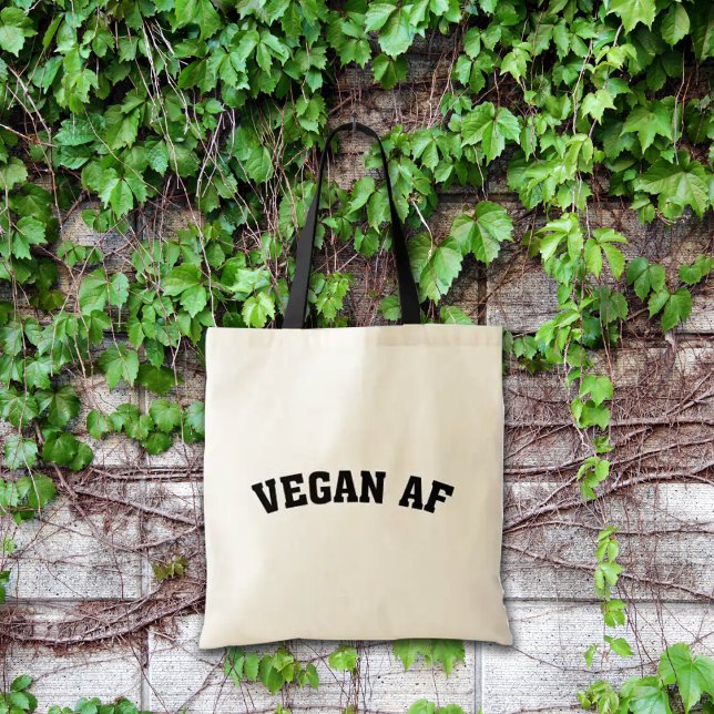 Minimalistisk Vegan AF Tygkasse (Skapare uppladdad)