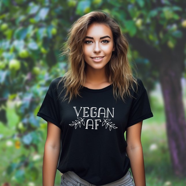 Minimalistisk Vegan Löv    T Shirt (Skapare uppladdad)