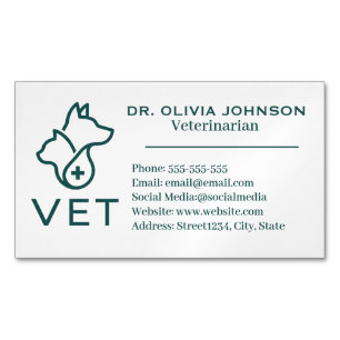 Minimalistisk veterinär anpassningsbar  magnetiska visitkort
