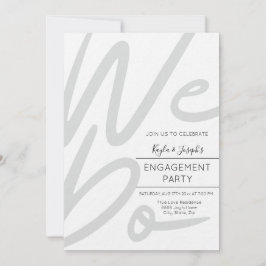 Minimalistisk Vi gör förlovningsfest-inbjudan Julkort