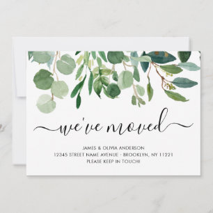 Minimalistisk Vi har flyttat Ny Flytta i hemmet Meddelande