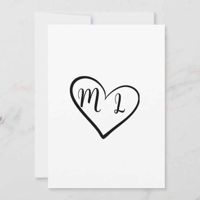Minimalistisk "Vi sa ja" bröllopsinbjudan Inbjudningar (Baksida)