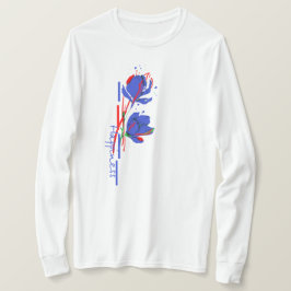 Minimalistisk vibrerande blomma t shirt