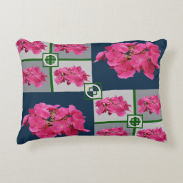 Minimalistisk Vibrerande Hortensia Blomster Foto C Prydnadskudde