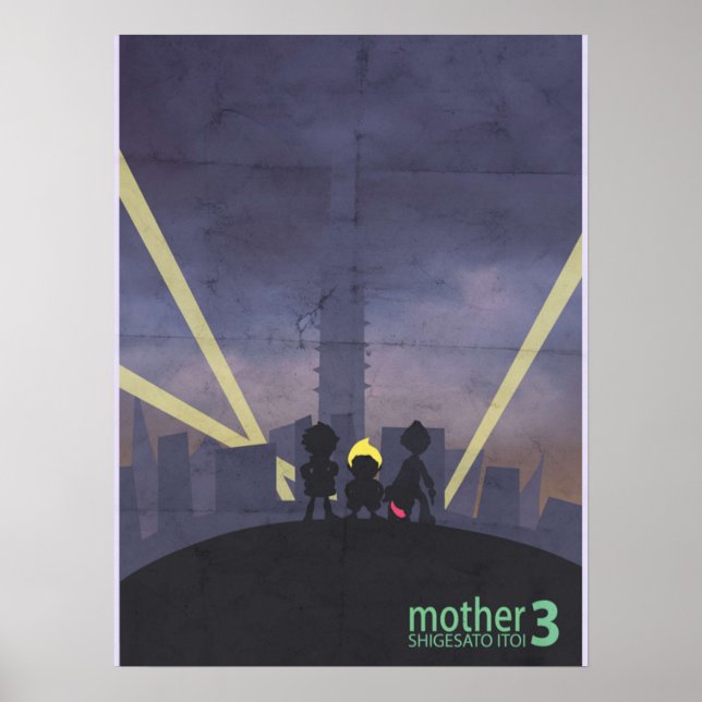 Minimalistisk videospelsartikel Mor 3 Poster (Framsidan)