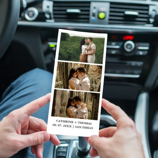 Minimalistisk vigsel fotobås överlägg Tack  Spara Datumet (Skapare uppladdad)