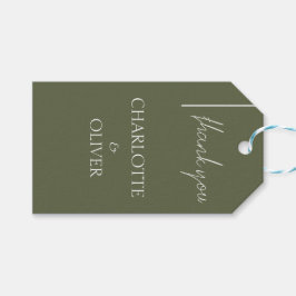 Minimalistisk vigsel scallopad tacksamhetsetikett presentetikett