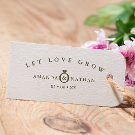 Minimalistisk vigselring Hjärtan Namn och Datum Stämpel