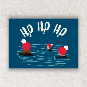 Minimalistisk vild simmar med vänner jul julkort