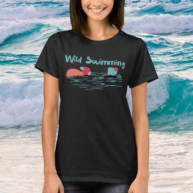 Minimalistisk Vild Swimming Friends in Wooly Hats T Shirt (Skapare uppladdad)