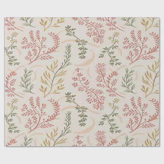 Minimalistisk vildblomma botaniskt omslags papper presentpapper