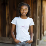 Minimalistisk Vintage Bow Lila Birthday Girl T Shirt<br><div class="desc">Minimalistisk Vintage Bow Lila Birthday Girl T-Shirt</div>
