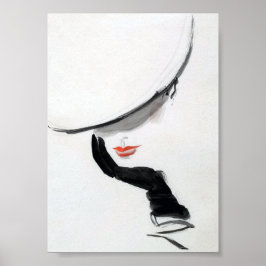 Minimalistisk Vintage för kvinnligt köldgods Poster