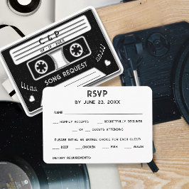 Minimalistisk Vintage Klassisk Kassettresa RSVP Tilläggskort