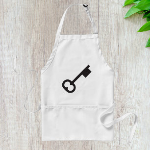 Minimalistisk Vintage Nyckel Silhouette Förkläde