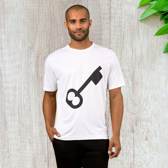 Minimalistisk Vintage Nyckel Silhouette T Shirt (Skapare uppladdad)