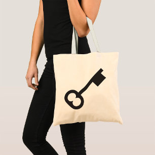 Minimalistisk Vintage Nyckel Silhouette Tygkasse