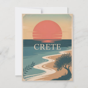 Minimalistisk vintage vykort