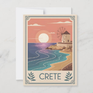 Minimalistisk vintage vykort