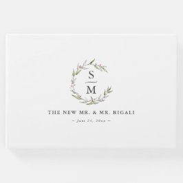 Minimalistisk vinter-bröllopsgäst Bok-idéer Gästböcker