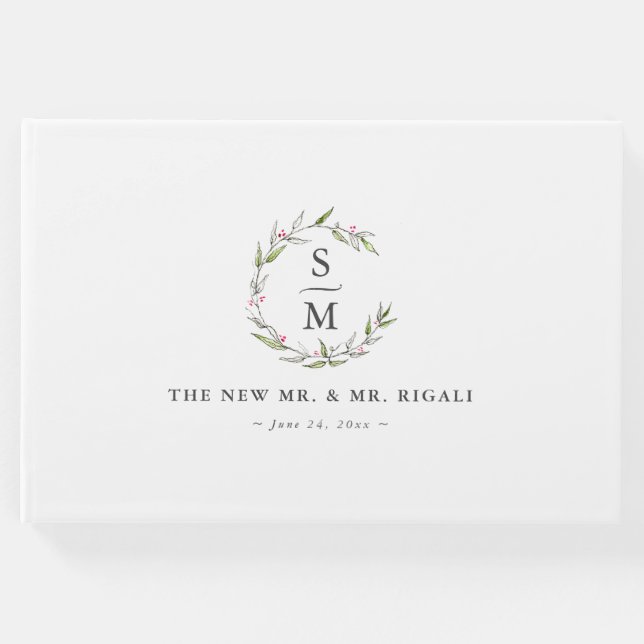 Minimalistisk vinter-bröllopsgäst Bok-idéer Gästböcker (Framsida)