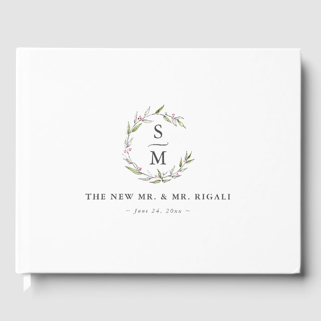 Minimalistisk vinter-bröllopsgäst Bok-idéer Gästböcker (Framsida)