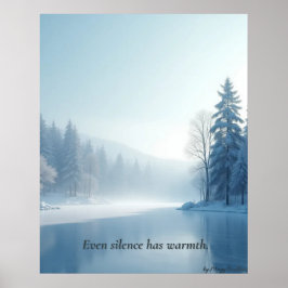 Minimalistisk Vinter Kalm Affisch – Neutral Väggko