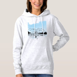 Minimalistisk vinterbergsäventyrs-sweatshirt - t shirt