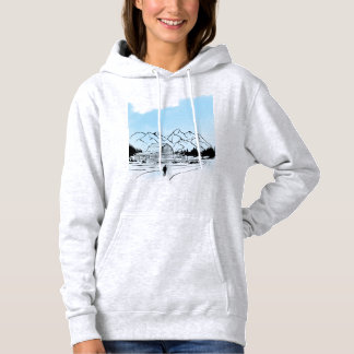 Minimalistisk vinterbergsäventyrs-sweatshirt - t shirt