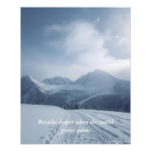 Minimalistisk Vintercitat Poster – “Andas Djupare”