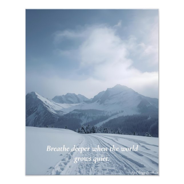Minimalistisk Vintercitat Poster – “Andas Djupare” (Framsidan)