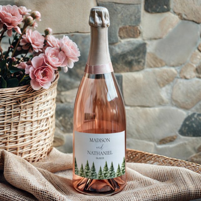 Minimalistisk vintersnö Gräs Träd-skogen Bröllop (Skapare uppladdad)