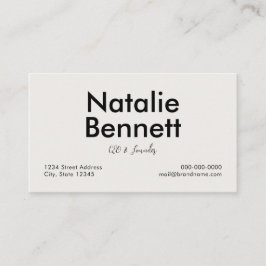 Minimalistisk Visitkort