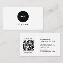 Minimalistisk visitkort | QR-kod