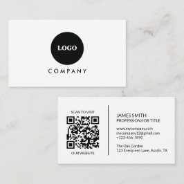 Minimalistisk visitkort | QR-kod