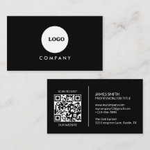 Minimalistisk visitkort | QR-kod