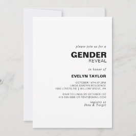 Minimalistisk visning av formell Gender för Elegan Inbjudningar