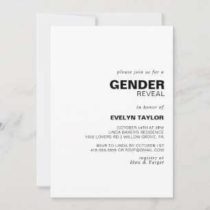 Minimalistisk visning av formell Gender för Elegan Inbjudningar