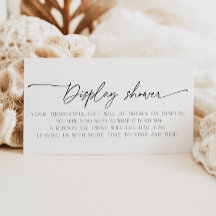 Minimalistisk visning Duschtorft Bröllopsdusch