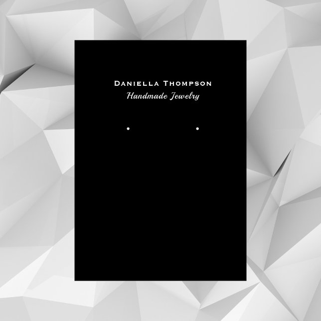 Minimalistisk Visning för svartvit juveleraravläsn Visitkort (Skapare uppladdad)