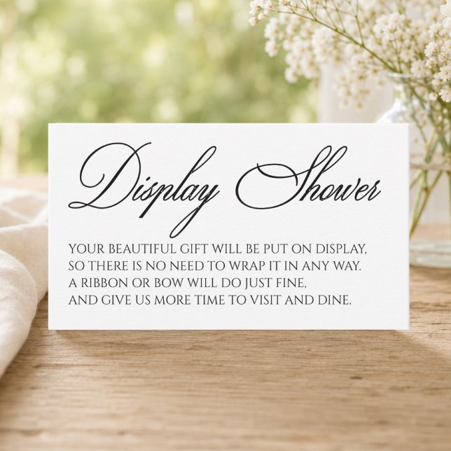 Minimalistisk visningsdusch inbjudan insats (Minimalist Display Shower Invitation Insert)