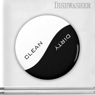 Minimalistisk vit Anpassningsbar Färg Dishwasher M Magnet