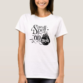 Minimalistisk vit bakgrundsgraffiti Halloween T Shirt